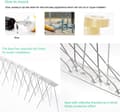 Miniatyrbild 3 av 5: Stainless steel bird-proof spikes, steel bird-proof spikes, pigeon defense, bird repellent, bird-proof spikes, 5 pcs