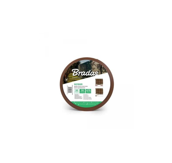 Puutarha-aidan suojanauha 4,75cm x 35m, 450g/m2, ruskea, Bradas