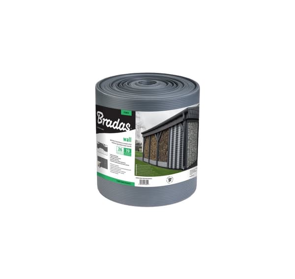 Havehegn skærmliste SOLID 19cm x 26m, 1200g/m² grå