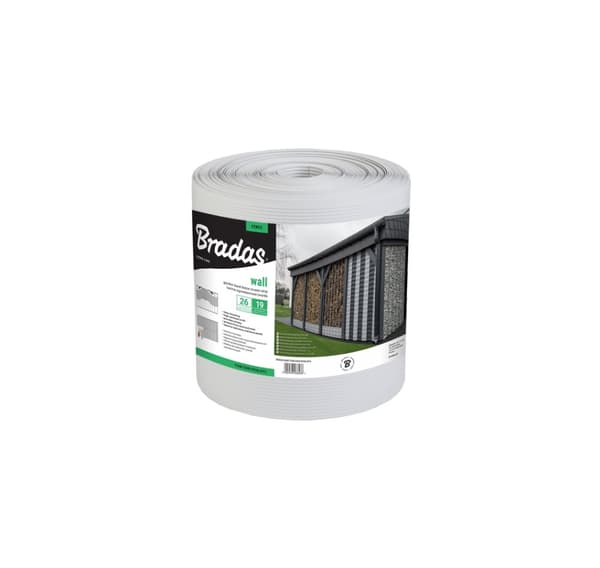 Hagegjerde skjermlist SOLID 19cm x 26m, 1200g/m² lys grå