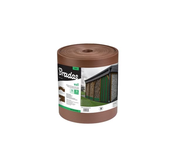 Havehegn skærmliste SOLID 19cm x 26m, 1200g/m², brun