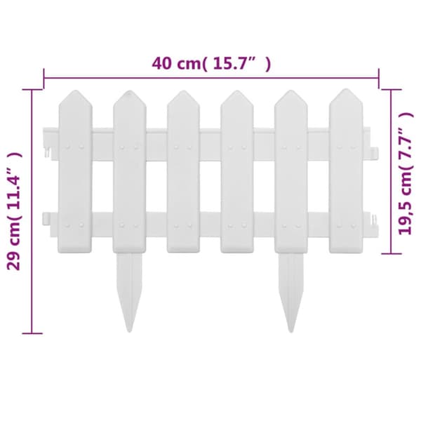 bedhegn 25 stk. 10 m PP hvid