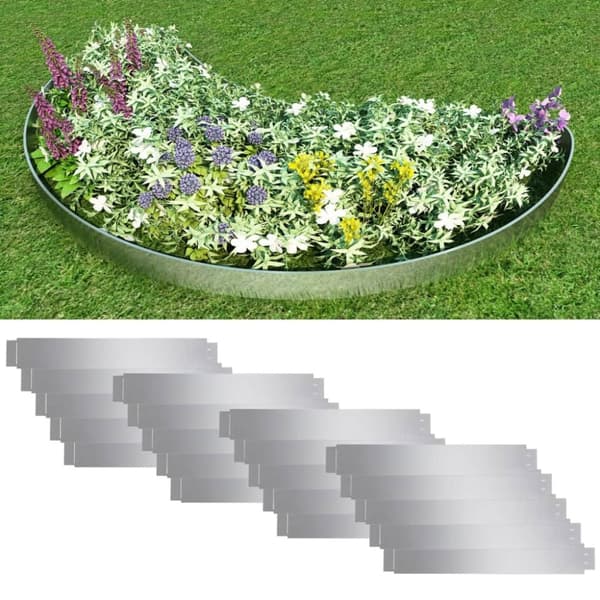 fleksibel bedkant 20 stk. 100x14 cm galvaniseret stål