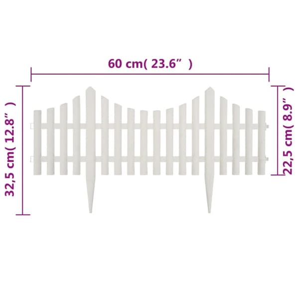 bedhegn 17 stk. 10 m hvid
