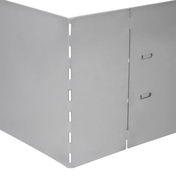 bedkanter 15 stk. galvaniseret stål 100 x 20 cm
