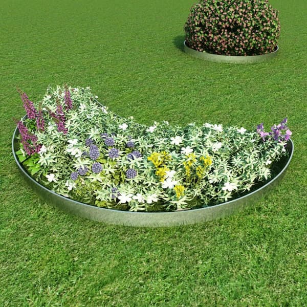 fleksibel bedkant 5 stk. 100x14 cm galvaniseret stål