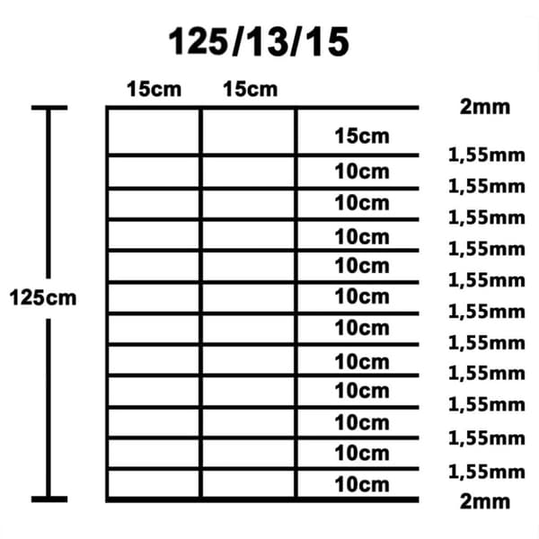 havehegn 50x1,25 m galvaniseret stål sølvfarvet