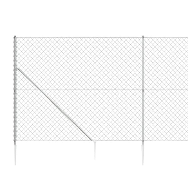Verkkoaita maapiikeillä hopea 1,6x10 m