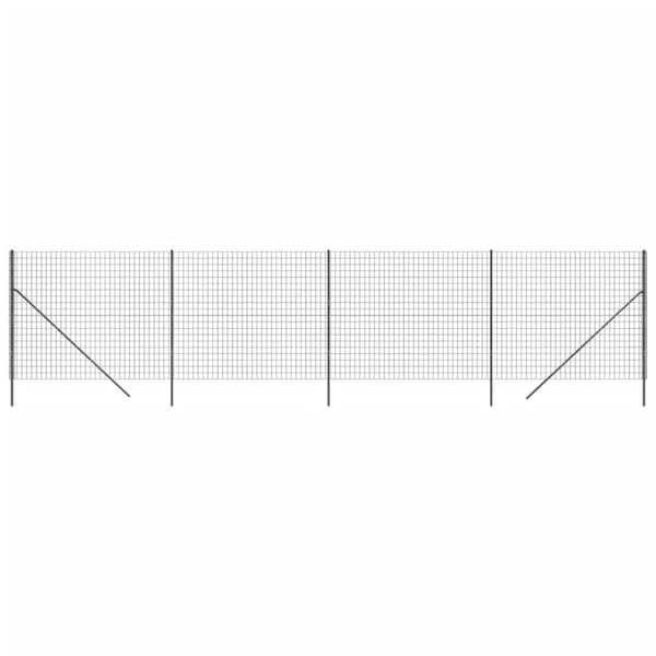 trådhegn 2x10 m galvaniseret stål antracitgrå