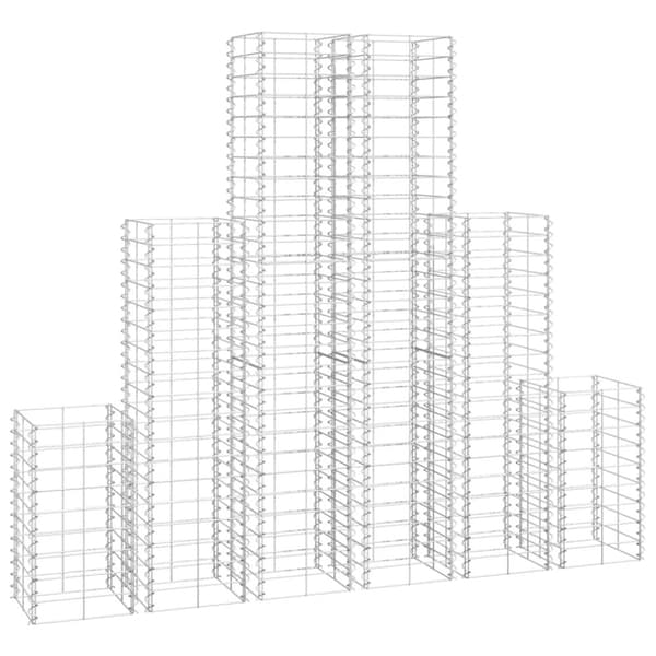 Gabion-/kivikorisarja 6 kpl galvanoitu vaijeri
