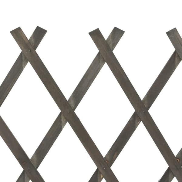 espalier til haven 120x90 cm massivt fyrretræ grå