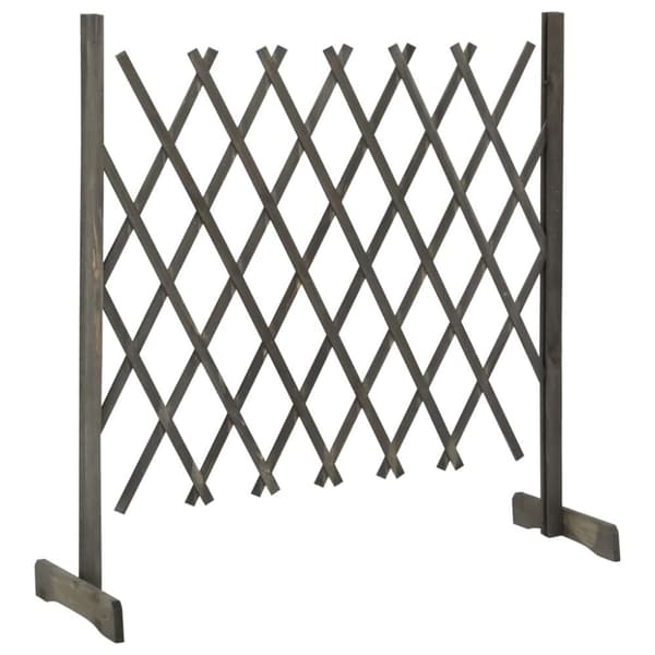 espalier til haven 120x90 cm massivt fyrretræ grå