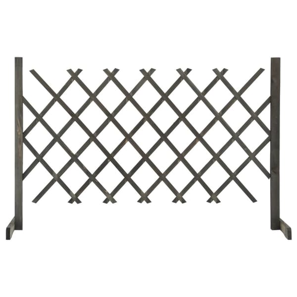 espalier til haven 120x90 cm massivt fyrretræ grå