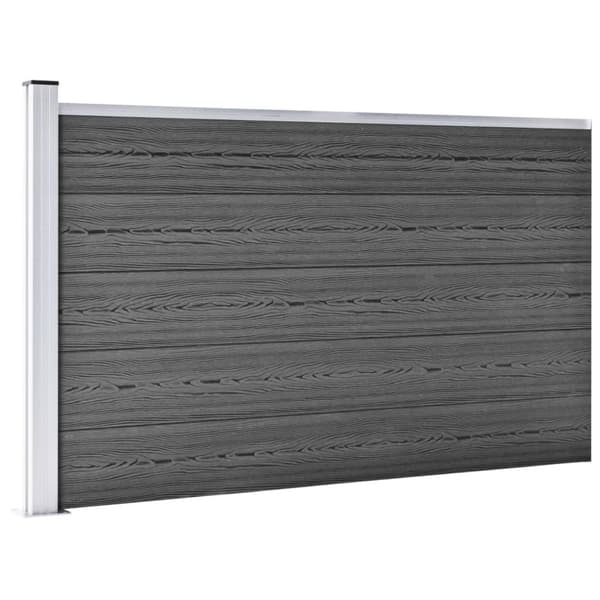 Aitapaneelisarja WPC 526x105 cm musta