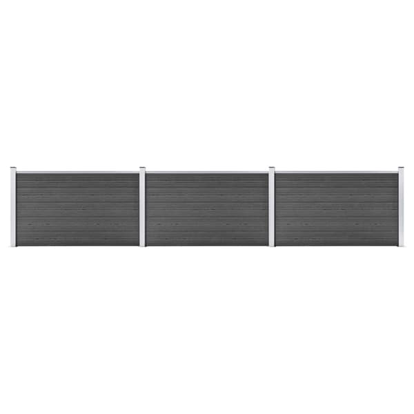 Aitapaneelisarja WPC 526x105 cm musta