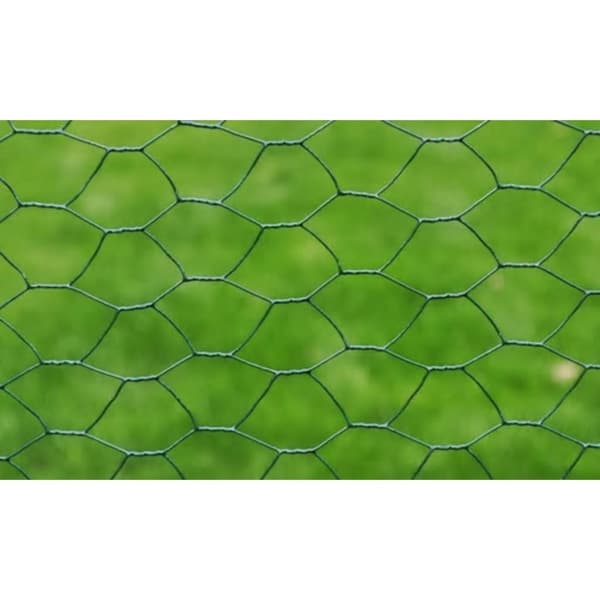 hønsenet 25x0,5 m stål med PVC-belægning grøn