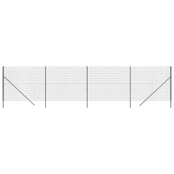 trådhegn 1,6x10 m galvaniseret stål antracitgrå