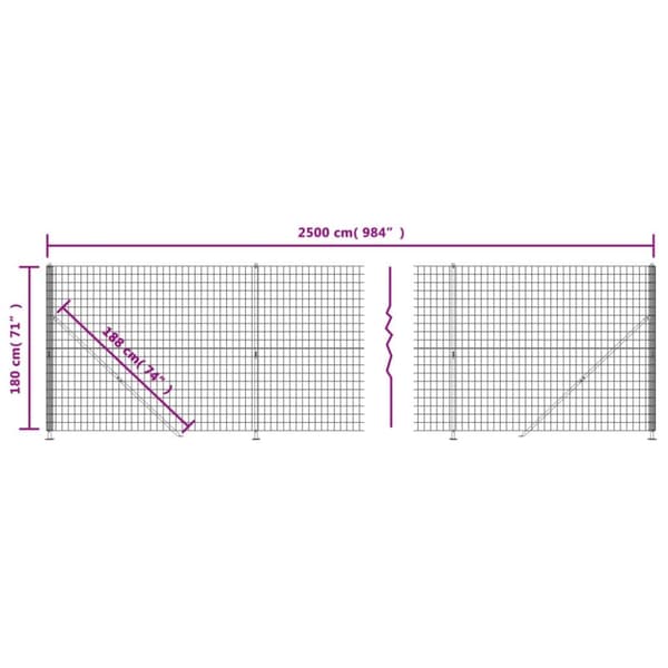 Verkkoaita laipalla antrasiitti 1,8x25 m