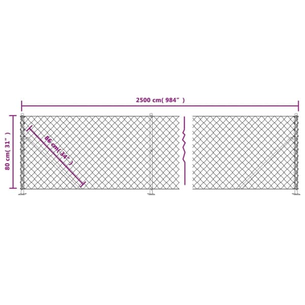 trådhegn med flange 0,8x25 m grøn