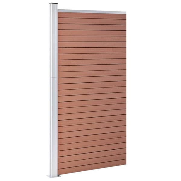 hegnspanel 95x186 cm WPC brun