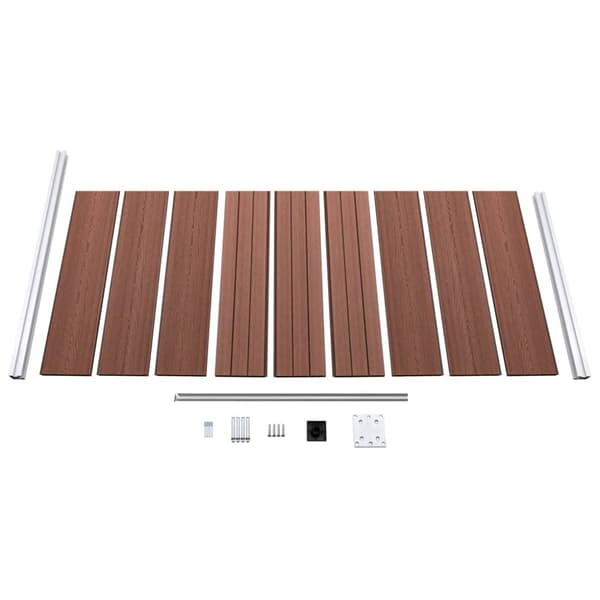 hegnspanel 95x186 cm WPC brun
