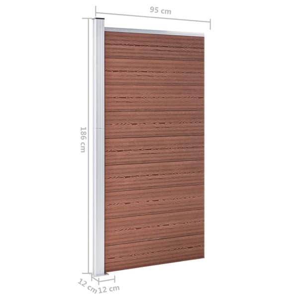 hegnspanel 95x186 cm WPC brun