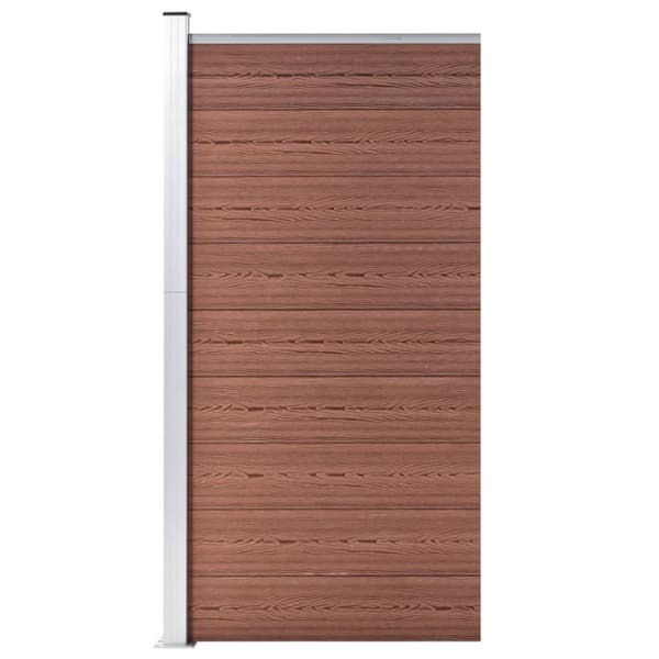 hegnspanel 95x186 cm WPC brun