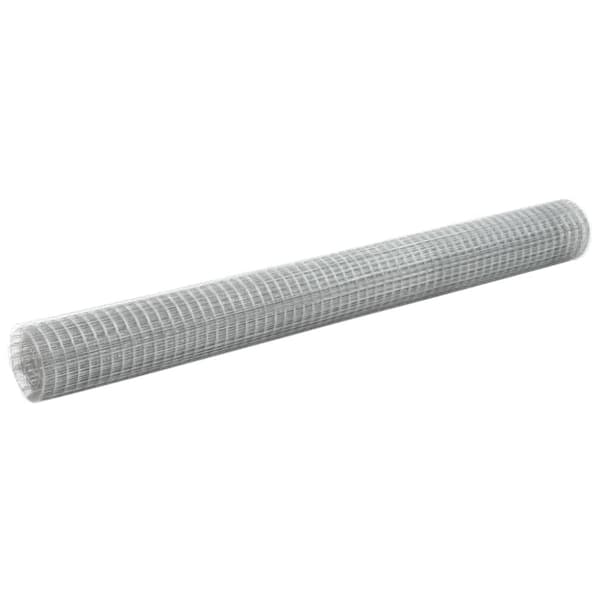 hønsenet galvaniseret stål 25 x 1,5 m sølvfarvet