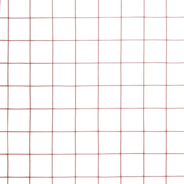 Kanaverkko teräs PVC pinnoitteella 25x0,5 m punainen