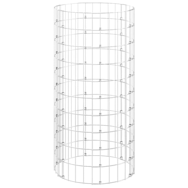 gabionsøjle Ø50x100 cm galvaniseret stål rund