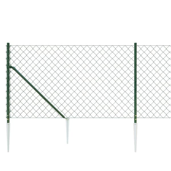 trådhegn med jordspyd 0,8x10 m grøn