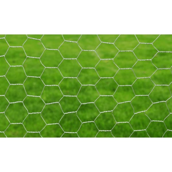 Kanaverkko galvanoitu teräs 25x1 m hopea
