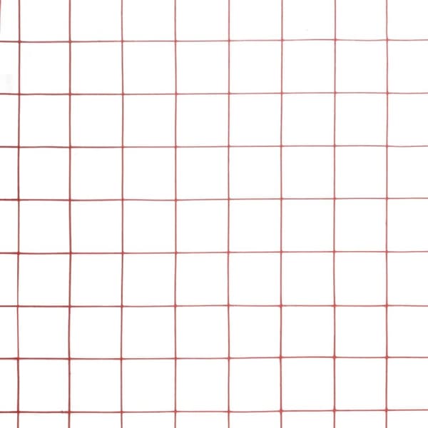 Kanaverkko teräs PVC pinnoitteella 25x1,5 m punainen