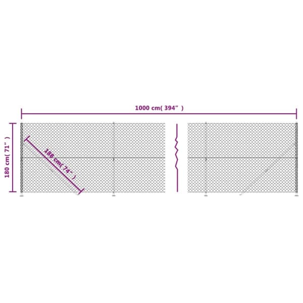 trådhegn med flange 1,8x10 m grøn