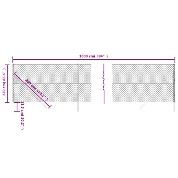 trådegn 2,2x10 m grøn