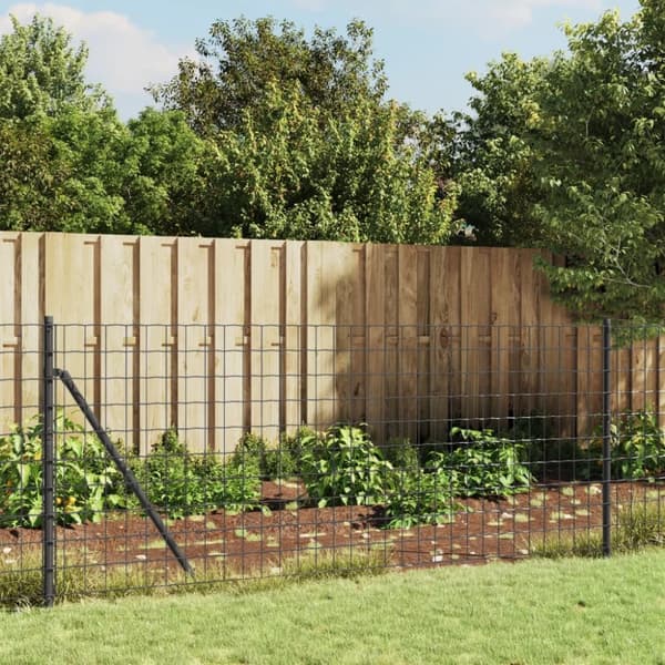 trådhegn 1,1x25 m galvaniseret stål antracitgrå