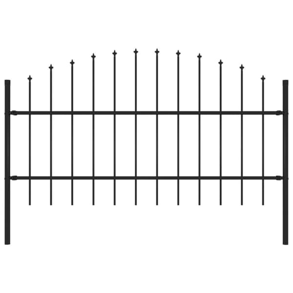 havehegn med spydtop (0,75-1) x 1,7 m stål sort