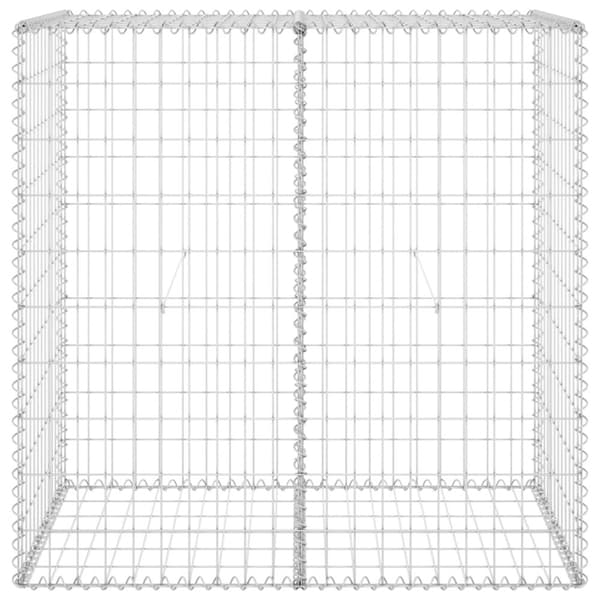 Gabion-kivikori kansilla galvanoitu teräs 100x60x100 cm