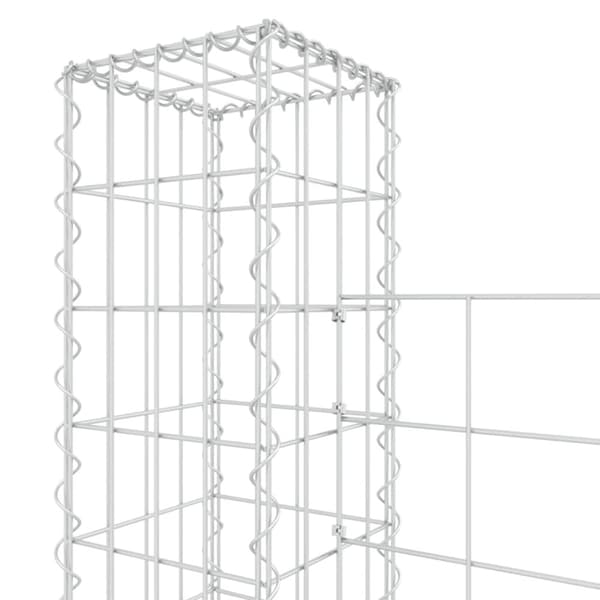 U-muotoiset kivikorit 4 pylväällä rauta 380x20x150 cm