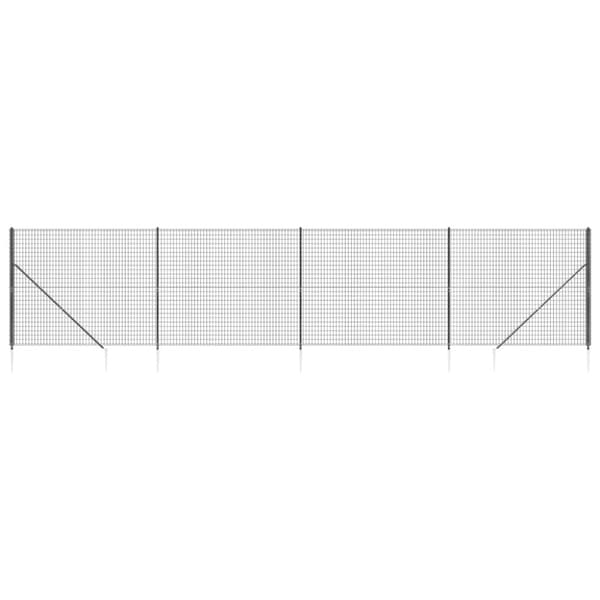 trådhegn med jordspyd 1,8x10 m antracitgrå