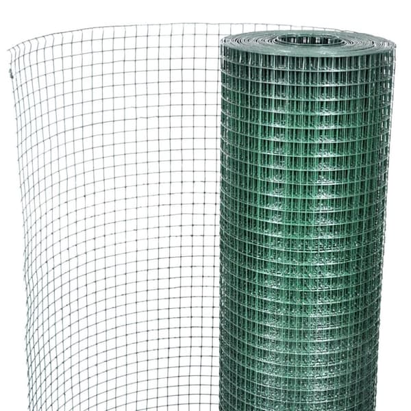 Hönsnät galvaniserat med PVC-beläggning 10x1 m grön