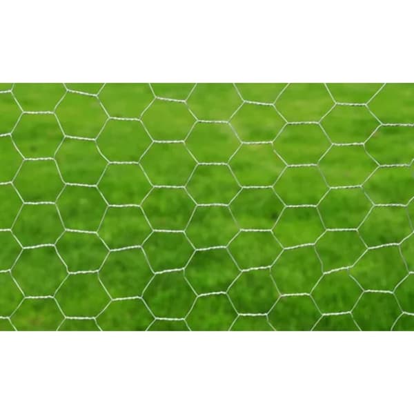 Kanaverkko galvanoitu teräs 25x0,75 m hopea