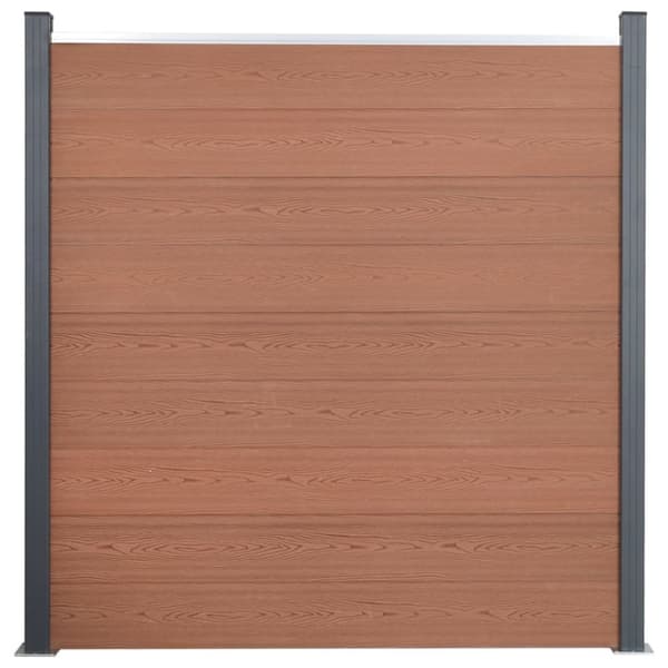 hegnspanelsæt 526x186 cm WPC brun