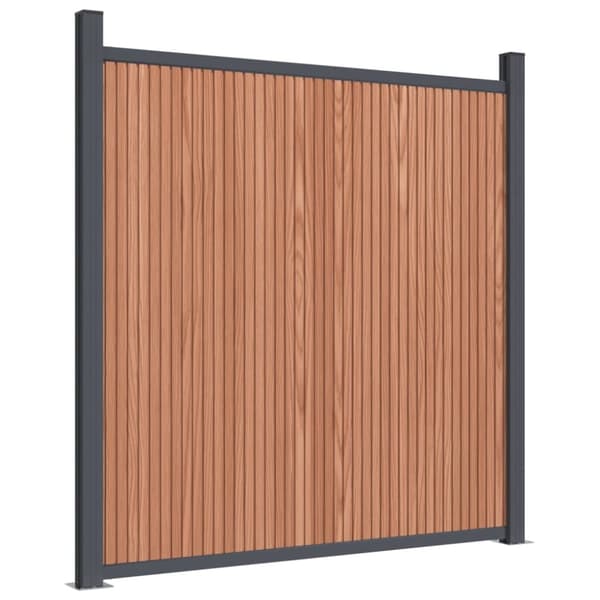 hegnspanel 353x186 cm WPC brun