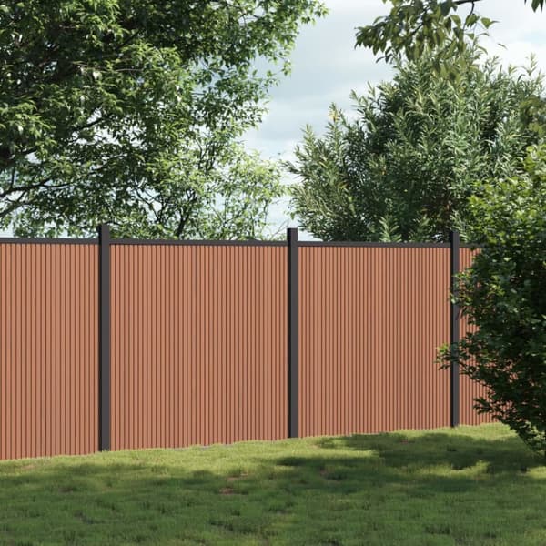 hegnspanel 353x186 cm WPC brun