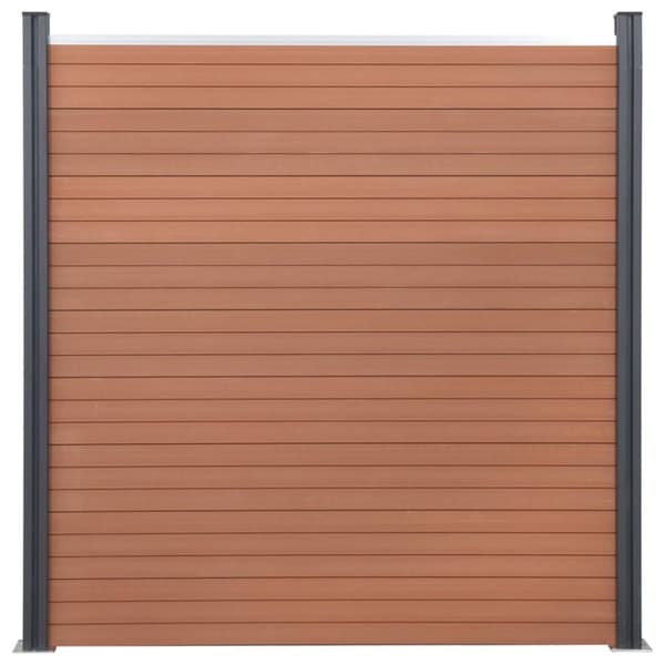 Staketpanel brun 353x186 cm WPC