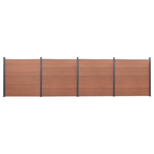 hegnspanelsæt 699x186 cm WPC brun