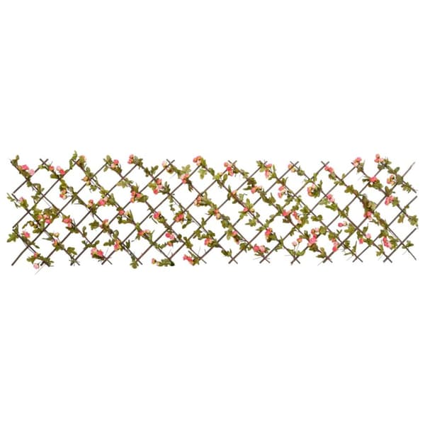 Konstväxt murgröna spaljé expanderbar mörk rosa 180x60 cm