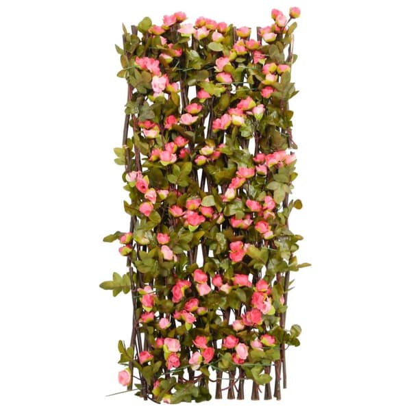 Konstväxt murgröna spaljé expanderbar mörk rosa 180x60 cm
