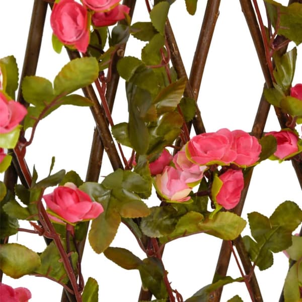 Konstväxt murgröna spaljé expanderbar mörk rosa 180x60 cm